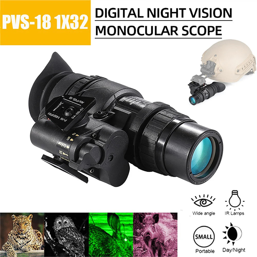 Pvs-18 Monocular Head-mounted Digital High-definition Infrared Night Vision Device