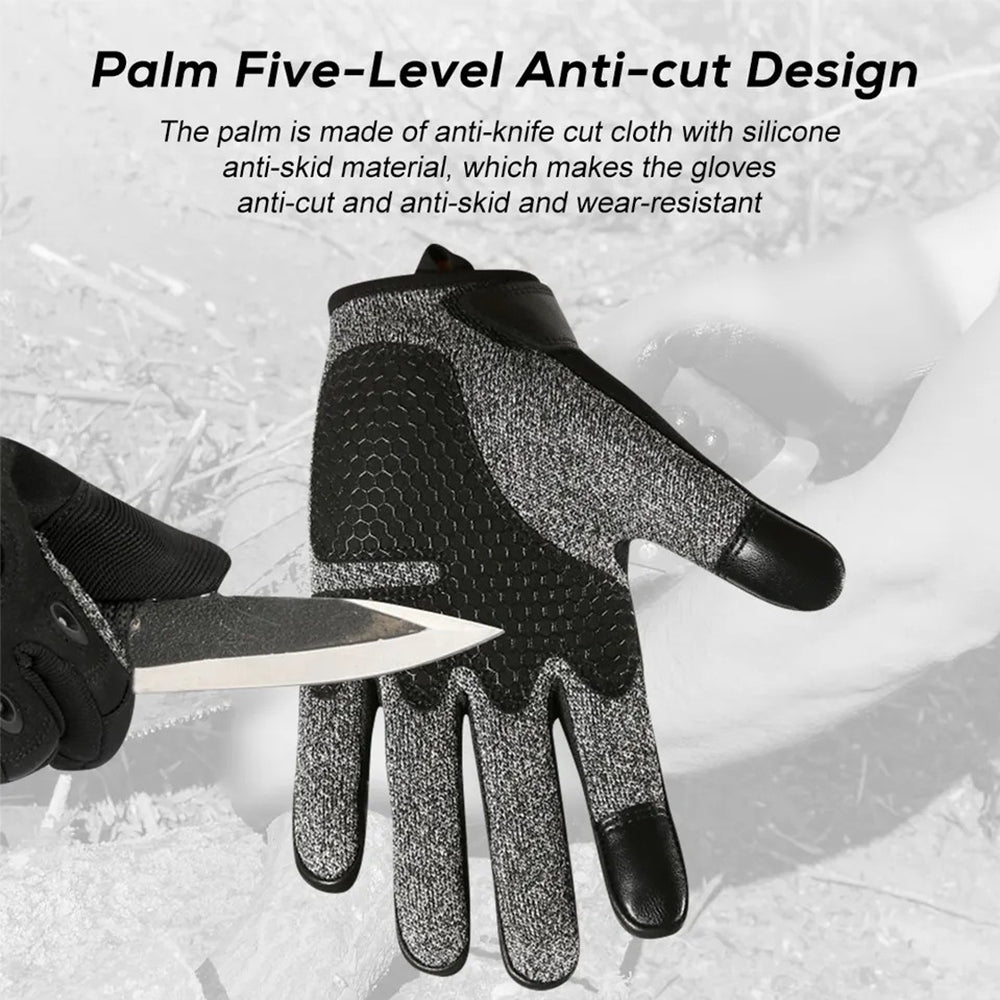 Sheepskin Cut Resistant Full Finger Outdoor Stab Resistant Tactical Gloves