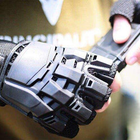 Fighting Mechanical Hard Shell Protective Gloves Outdoor Half Finger Tactical Gloves