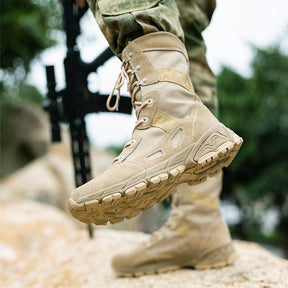 Tall Thick-soled Cross-country Tactical Training Boots