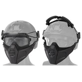 Tactical Multidimentional Split Type Mask And Goggles