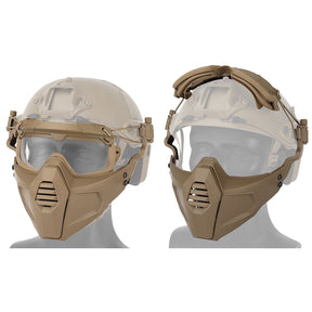 Tactical Multidimentional Split Type Mask And Goggles