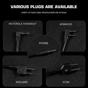 Ptt Tactical Headset Adapter Multiple Plugs