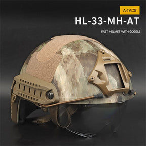 Fast Helmet With Goggle (No Holes &Round Hole Version)