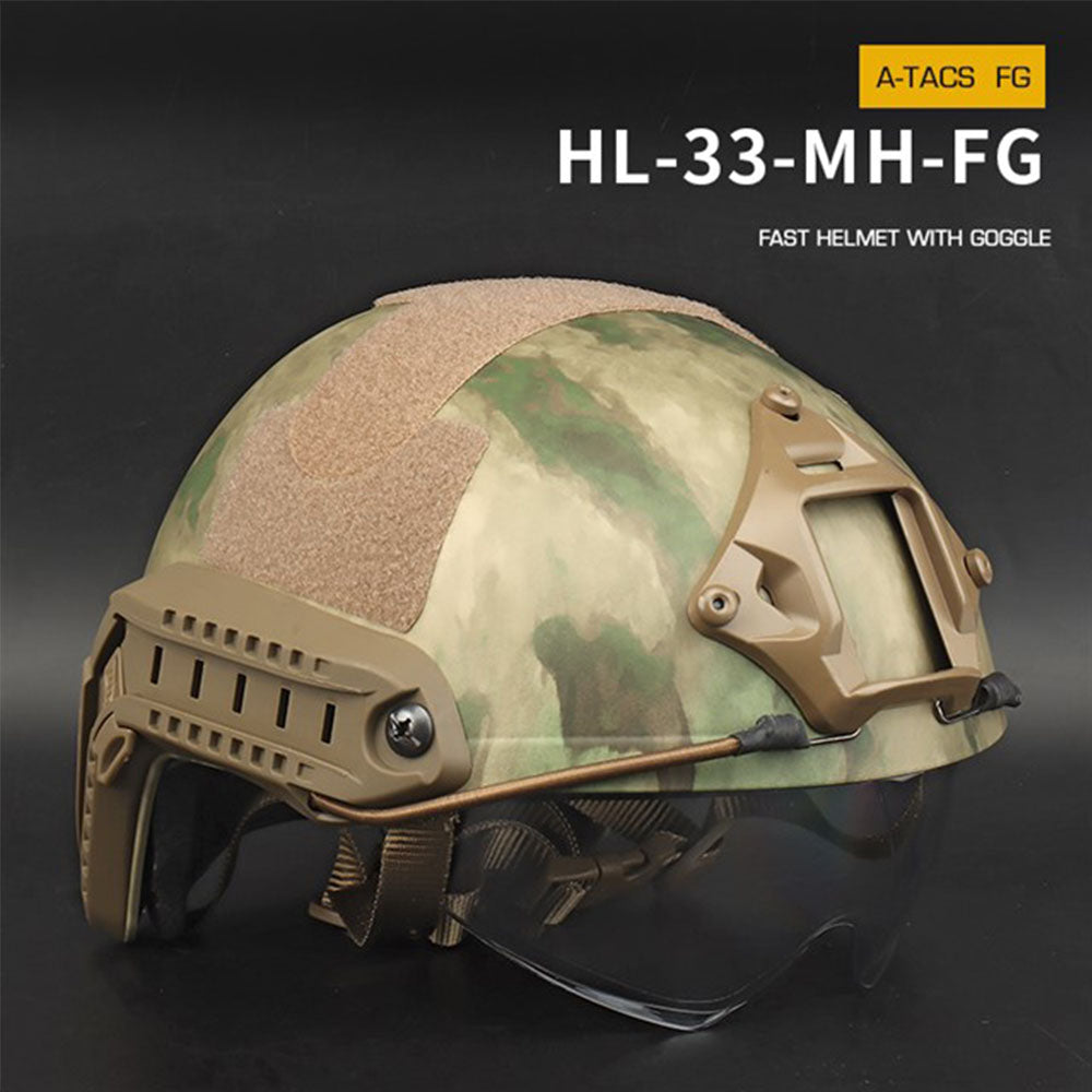 Fast Helmet With Goggle (No Holes &Round Hole Version)