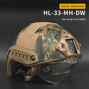 Fast Helmet With Goggle (No Holes &Round Hole Version)