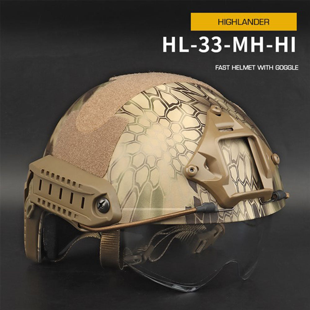 Fast Helmet With Goggle (No Holes &Round Hole Version)