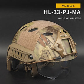 Fast Helmet With Goggle (No Holes &Round Hole Version)