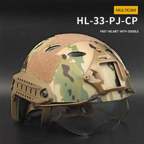 Fast Helmet With Goggle (No Holes &Round Hole Version)