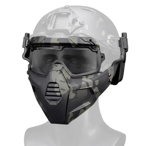 Tactical Multidimentional Split Type Mask And Goggles