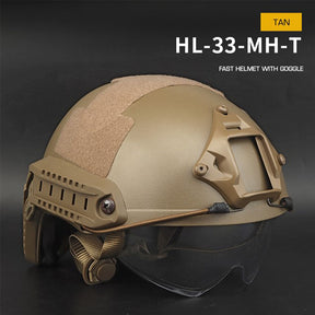 Fast Helmet With Goggle (No Holes &Round Hole Version)